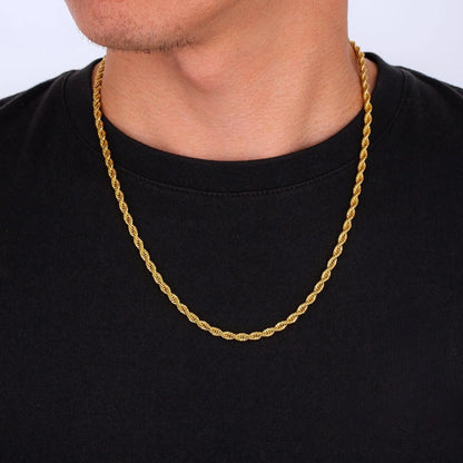 Twisted Rope Chain Gold Plated 3mm Lumièren