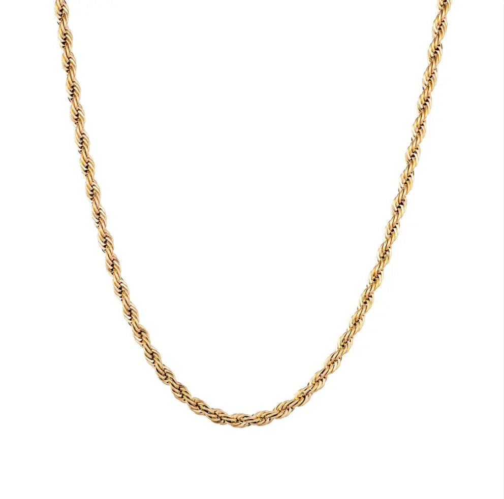 Twisted Rope Chain Gold Plated 3mm Lumièren